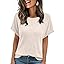 Women Shirts Fall Sweaters Regular Fit Short Sleeve Tunic Tops 2025 Dressy Casual Business Blouses